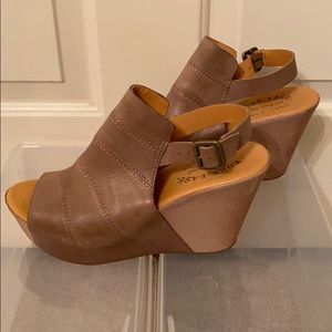 Kork-Ease leather wedge